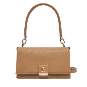 Torebka Tommy Hilfiger. Brązowe torebki klasyczne TOMMY HILFIGER, bez wzorów, bez dodatków. Za 584,99 zł.