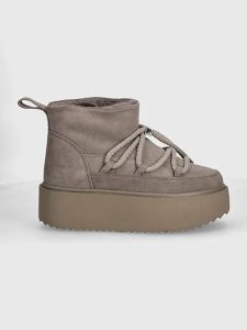 INUIKII Skórzane botki zimowe "Classic Low Platform" w kolorze szarym rozmiar: 38. Szare botki Inuikii, na zimę, bez wzorów, ze skóry, bez obcasa, na platformie, bez zapięcia. Za 502,76 zł.
