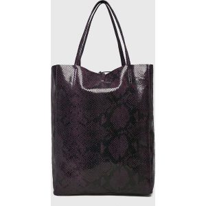 Answear - Torebka skórzana. Czarne shopper bag marki ANSWEAR, z materiału. W wyprzedaży za 199,90 zł.