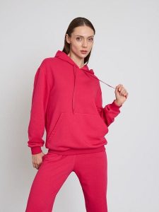 BGN Bluza w kolorze różowym rozmiar: 40. Różowe bluzy BGN, bez wzorów, z bawełny, z kapturem. Za 121,99 zł.