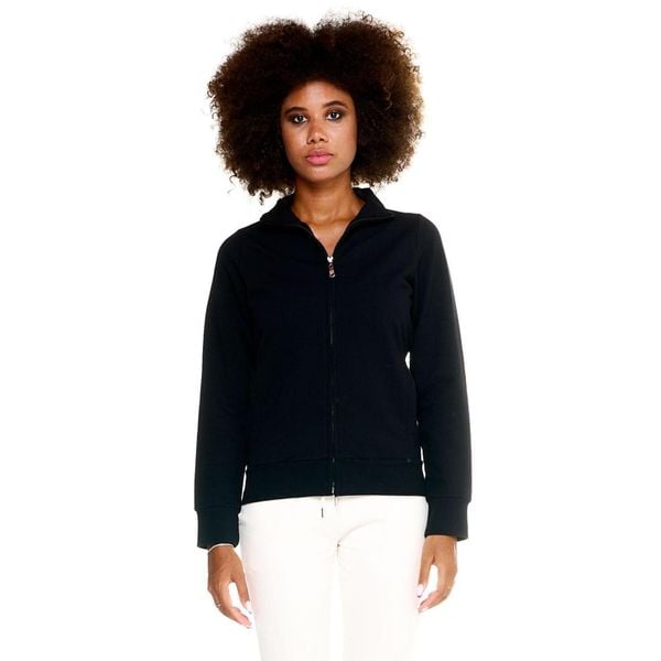 Damska bluza Leone Basic z zamkiem błyskawicznym na całej długości. Czarne bluzy LEONE 1947 APPAREL, l, bez wzorów, z tkaniny, bez kaptura. W wyprzedaży za 167,70 zł.