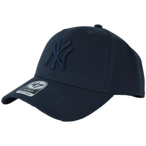 47 Brand New York Yankees MVP Cap, Czapka z daszkiem dla dorosłych. Niebieskie czapki 47 Brand, bez wzorów. Za 107,35 zł.