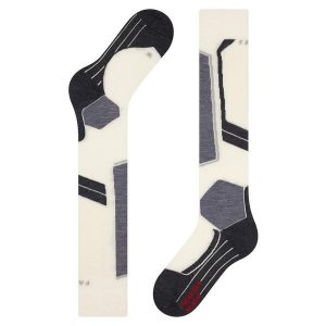 Podkolanówki damskie Falke SK4. Białe skarpetki Falke, bez wzorów, z wełny. Za 222,50 zł.