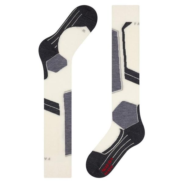 Podkolanówki damskie Falke SK4. Białe skarpetki Falke, bez wzorów, z wełny. Za 222,50 zł.