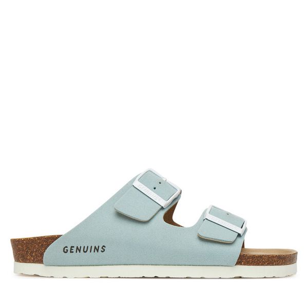 Klapki Genuins. Szare klapki Genuins, bez wzorów, bez obcasa. Za 219,99 zł.