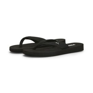 JAPONKI damskie PUMA 389106-01 czarne klapki piankowe na lato 37. Białe klapki Puma, bez wzorów, z materiału, bez obcasa. Za 90,99 zł.