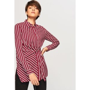 Koszula w paski - Bordowy. Koszule marki Reserved. W wyprzedaży za 29,99 zł.