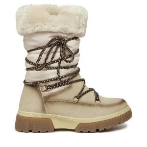 Śniegowce Kimberfeel. Brązowe buty zimowe Kimberfeel, bez obcasa, bez zapięcia. Za 629,99 zł.