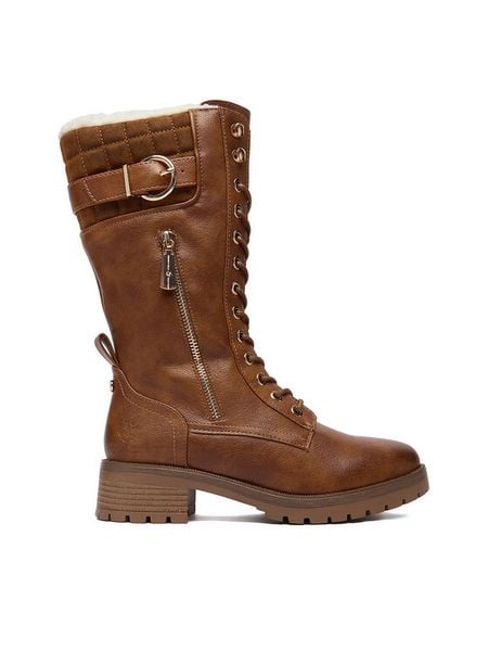 Beverly Hills Polo Club Kozaki CEO-WS17139-01 Brązowy. Brązowe kozaki Beverly Hills Polo Club, bez wzorów, ze skóry, bez obcasa, na płaskiej podeszwie, bez zapięcia. Za 219,99 zł.