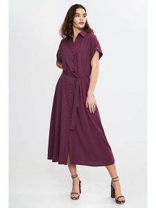 Nife Sukienka w kolorze fioletowym rozmiar: 36/38. Różowe sukienki Nife, na co dzień, bez wzorów, z tkaniny, bez kołnierzyka, bez ramiączek, maxi, proste. Za 173,60 zł.