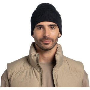 Czapka BUFF KNITTED BEANIE LILON. Czarne czapki Buff, bez wzorów, sportowe. Za 119,90 zł.