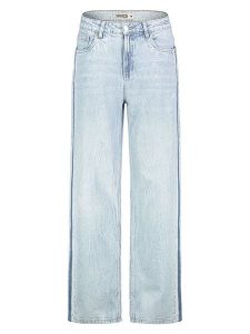 Sublevel Dżinsy - Comfort fit - w kolorze błękitnym rozmiar: XS. Niebieskie jeansy Sublevel, z aplikacjami, ze skóry, z podwyższonym stanem. Za 86,99 zł.