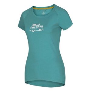 Koszulka do wspinaczki damska Ocun RAGLAN T LD. Zielone koszulki sportowe Ocun, bez wzorów, bez ramiączek, wspinaczkowe. Za 178,50 zł.