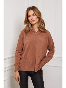 Joséfine Sweter "Forja" w kolorze karmelowym rozmiar: S. Brązowe swetry oversize Joséfine, s, bez wzorów, z kaszmiru, bez ramiączek. Za 133,89 zł.