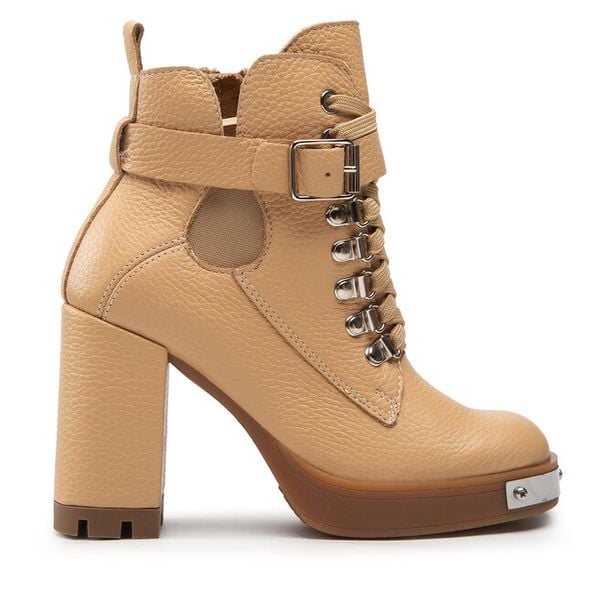 Trzewiki Rage Age. Brązowe botki Rage Age, bez wzorów, bez obcasa, na słupku, bez zapięcia. Za 539,99 zł.