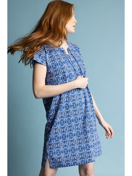 Admas Sukienka w kolorze niebieskim rozmiar: L. Niebieskie sukienki Admas, na co dzień, l, bez wzorów, z bawełny, bez kołnierzyka, bez ramiączek, midi, proste. Za 69,75 zł.