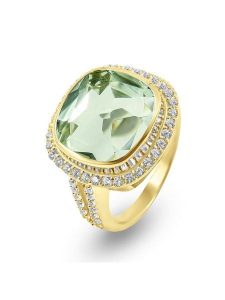 Les Petites Précieuses Pozłacany pierścionek z cyrkoniami i ametystem rozmiar: 60. Zielone pierścionki Les Petites Précieuses, z ametystem, pozłacane. Za 288,52 zł.