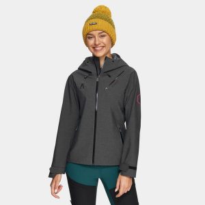 Kurtka trekkingowa hardshell damska Alpinus Gingera. Czarne kurtki ALPINUS, xl, bez wzorów, z hardshellu, bez kaptura. Za 599,00 zł.