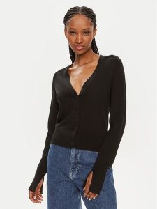 Calvin Klein Kardigan K20K207574 Czarny Regular Fit. Czarne kardigany Calvin Klein, z wełny. Za 309,99 zł.