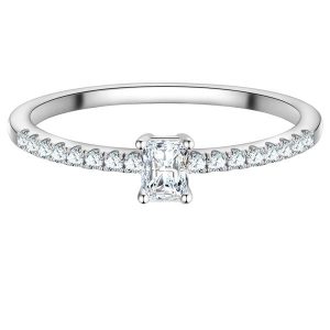 Trilani Pierscionek z Srebra Sterling w srebrze z Cyrkonia Pierścionki 1 ct Damski. Białe pierścionki Trilani, z cyrkonią, srebrne. Za 169,99 zł.