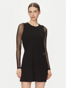 DKNY Sukienka koktajlowa DD4JBD29 Czarny Regular Fit. Czarne kombinezony DKNY, bez wzorów, z syntetyku, wizytowe, bez kołnierzyka, bez ramiączek. Za 369,99 zł.