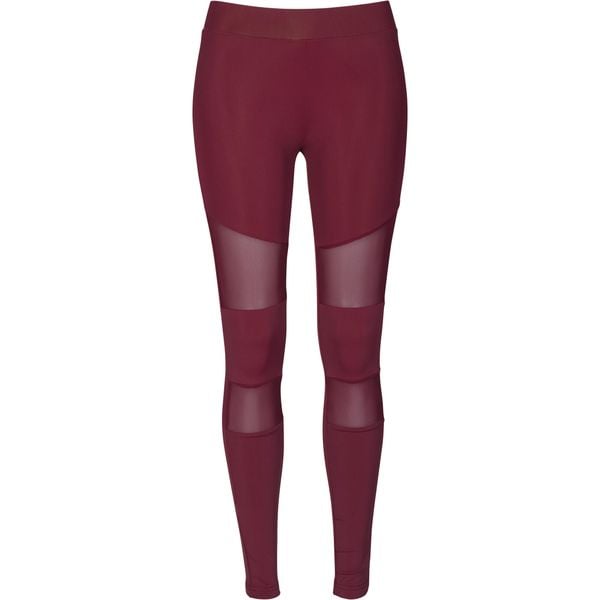Damskie legginsy Urban Classic mesh. Czerwone legginsy Urban Classics, bez wzorów, z meshu. Za 113,00 zł.