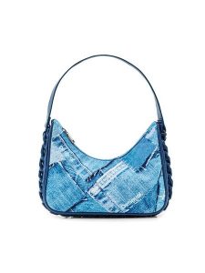 Desigual Torebka 23WAXY02 Niebieski. Niebieskie torebki klasyczne Desigual, bez wzorów, z materiału, bez dodatków. Za 219,99 zł.