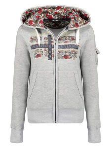 Geographical Norway Bluza "Fabeaute" w kolorze szarym rozmiar: M. Szare bluzy Geographical Norway, m, bez wzorów, bez kaptura. Za 136,13 zł.
