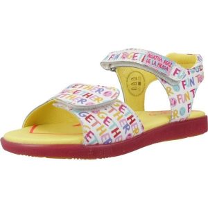 Sandały AGATHA RUIZ DE LA PRADA 242964A Biały. Białe sandały Agatha Ruiz de la Prada, bez wzorów, ze skóry, bez obcasa, bez zapięcia. Za 250,80 zł.