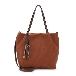 Emily & Noah Torebka Shopper E&N Elke Torby na zakupy 1 ct Brązowy Damski. Brązowe shopper bag Emily & Noah, z aplikacjami, z poliesteru, na ramię, zdobione, bez dodatków. Za 278,99 zł.