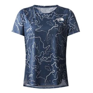 The North Face Koszulka Printed Sunriser Nf0A7Ww1A09. Niebieskie koszulki sportowe The North Face, bez wzorów, bez ramiączek. Za 124,99 zł.