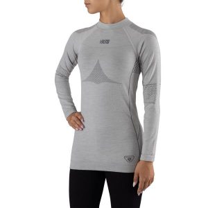 Koszulka termoaktywna damska Viking Lava, longsleeve Merino PrimaLoft. Szare koszule nocne Viking, bez wzorów, z wełny, bez ramiączek. Za 297,42 zł.