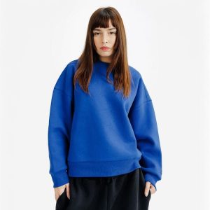 Bluza okrągły dekolt damska Elementals. Niebieskie bluzy DECATHLON, s, bez wzorów, z bawełny, bez kaptura. Za 149,99 zł.