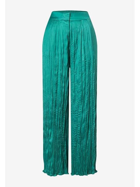 More & More Spodnie w kolorze turkusowym rozmiar: 38. Niebieskie spodnie z wysokim stanem More & More, bez wzorów, z materiału, z podwyższonym stanem. Za 153,71 zł.