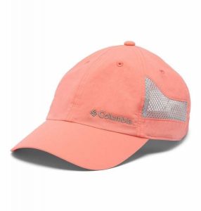 COLUMBIA Czapka z daszkiem Tech Shade II Hat alpenglow. Czerwone czapki Columbia, bez wzorów, z materiału. Za 62,90 zł.