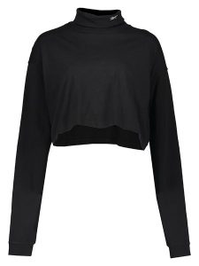 Reebok Koszulka w kolorze czarnym rozmiar: M. Czarne bluzki Reebok, m, bez wzorów, z bawełny, bez kołnierzyka, bez ramiączek. Za 70,24 zł.