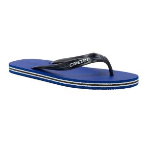 Japonki plażowe dla dorosłych Cressi Bahamas. Niebieskie klapki CRESSI, bez wzorów, bez obcasa. Za 29,99 zł.