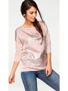 Heine Koszulka w kolorze jasnoróżowym rozmiar: 44. Różowe bluzki Heine, bez wzorów, bez kołnierzyka, bez ramiączek. Za 65,54 zł.