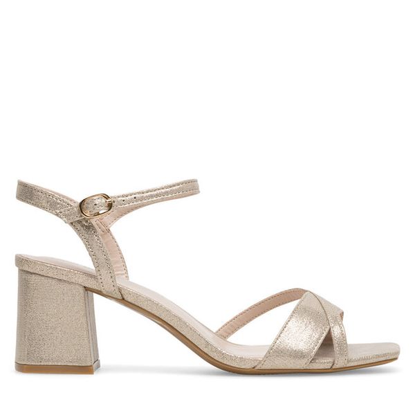 Sandały Clara Barson. Żółte sandały Clara Barson, bez wzorów, bez obcasa, na słupku, bez zapięcia. Za 119,99 zł.