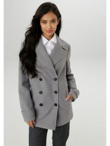 Aniston Kurtka przejściowa w kolorze szarym rozmiar: 38. Szare kurtki Aniston, bez wzorów, bez kaptura. Za 152,99 zł.