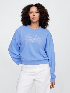 GAP Bluza w kolorze błękitnym rozmiar: L. Niebieskie bluzy GAP, l, bez wzorów, bez kaptura. Za 118,56 zł.