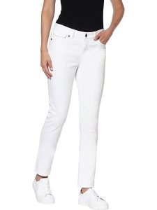 Heine Dżinsy - Slim fit - w kolorze białym rozmiar: 34. Białe jeansy Heine, bez wzorów. Za 109,78 zł.
