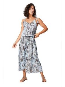 Ipanima Kombinezon w kolorze brązowo-błękitnym rozmiar: 34-40. Brązowe kombinezony Ipanima, bez wzorów, bez kołnierzyka, bez ramiączek. Za 100,99 zł.