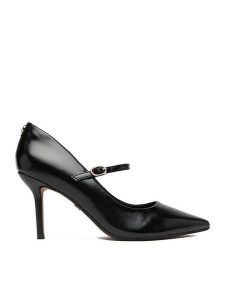 Nine West Szpilki CEO-CD25-321-1 Czarny. Czarne szpilki Nine West, bez wzorów, ze skóry, bez obcasa. Za 249,99 zł.