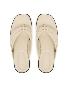 Tommy Hilfiger Japonki FW0FW09216 Écru. Klapki TOMMY HILFIGER, bez wzorów, ze skóry, bez obcasa. Za 359,99 zł.