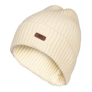 Czapka Unisex Dla Dorosłych Dornan Beanie. Białe czapki Trespass, bez wzorów, sportowe. Za 52,99 zł.