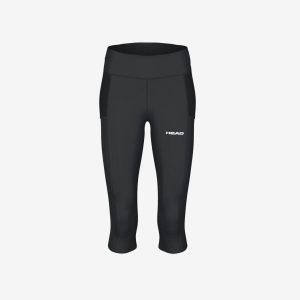 Legginsy 3/4 damskie POWER. Czarne legginsy Head, bez wzorów. W wyprzedaży za 210,00 zł.