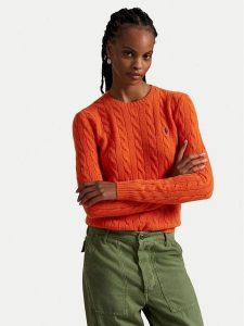 Polo Ralph Lauren Sweter 211971865010 Pomarańczowy Slim Fit. Brązowe swetry klasyczne Polo Ralph Lauren, xs, z wełny, bez kołnierzyka. Za 589,99 zł.