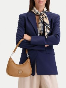 Nine West Torebka CEO-SOFT ALLURE-LDA9751 Beżowy ciemny. Brązowe torebki klasyczne Nine West, bez wzorów, ze skóry, bez dodatków. Za 199,99 zł.
