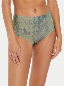 Chantelle Figi klasyczne z wysokim stanem Soft Stretch C11D70 Zielony. Zielone figi Chantelle, bez wzorów, z syntetyku. Za 59,99 zł.